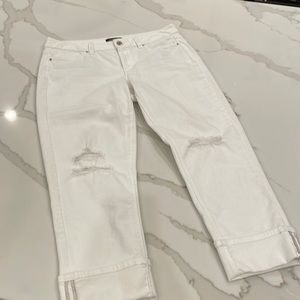 White House Black Market White Crop Denim, size 8